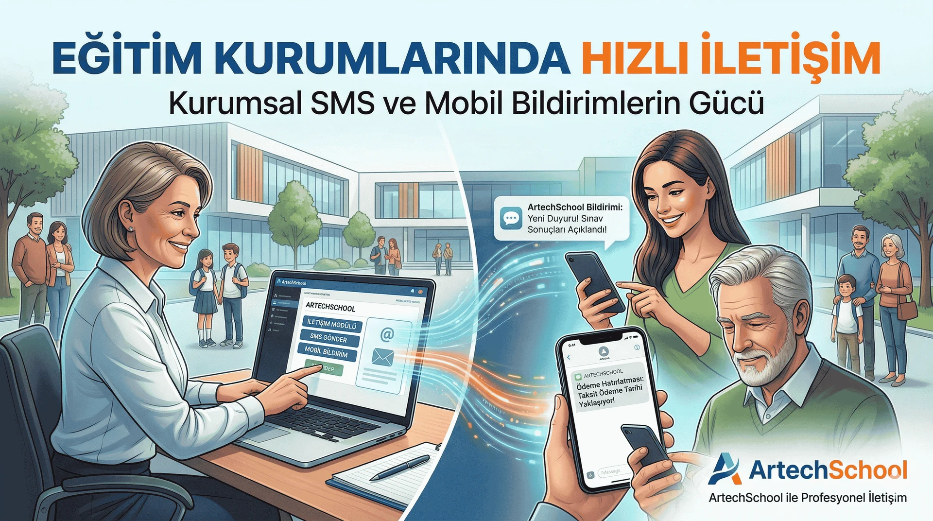 Eğitim Kurumlarında Hızlı İletişim: Kurumsal SMS ve Mobil Bildirimlerin Gücü