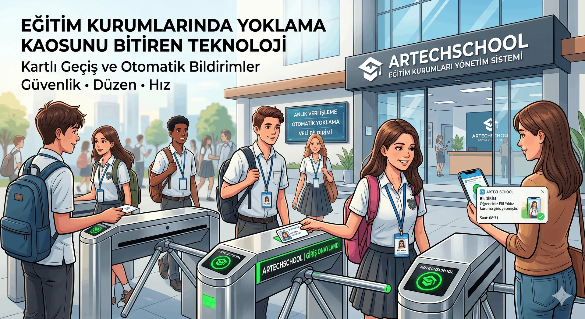 Eğitim Kurumlarında Yoklama Kaosunu Bitiren Teknoloji: Kartlı Geçiş Sistemi ve Otomatik Bildirimler